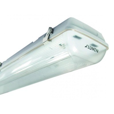REGLETTE NAUTILUS LED 2x1200mm ETANCHE POLYCARB.IP66 850°C