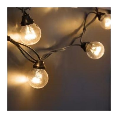 Guirlande 5m 10 ampoules LED blanc chaud Cb No 230V INT/EXT