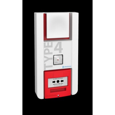 ALARME INCENDIE TYPE 4 A PILE + DIFFUSEUR LUMINEUX NEUTRONIC