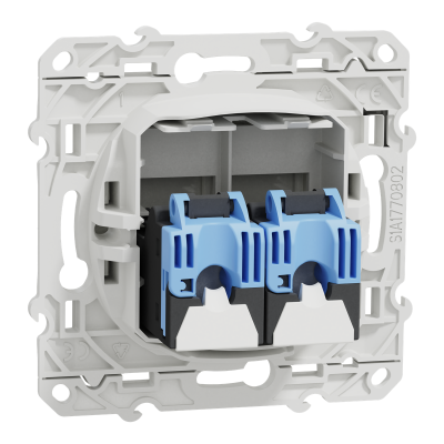 ODACE BLANC RJ45 CAT.6 UTP DOUBLE