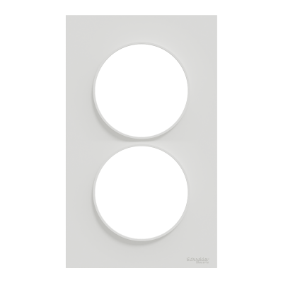ODACE STYL PLAQUE BLANC 2 POSTES ENTRAXE 57MM VERTICAL