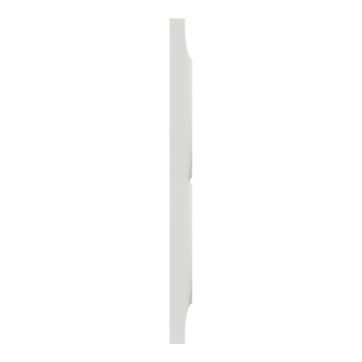 ODACE STYL PLAQUE BLANC 2 POSTES ENTRAXE 57MM VERTICAL