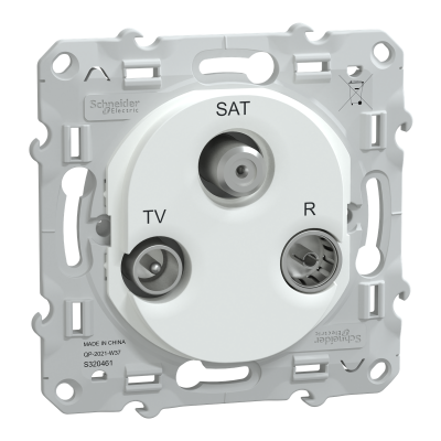 OVALIS BLANC PRISE TV/FM/SAT 3 SORTIES