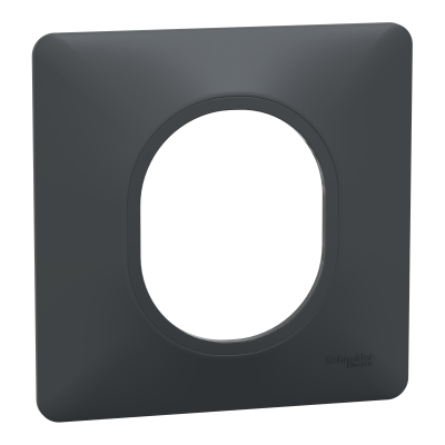 OVALIS ANTHRACITE PLAQUE  1 POSTE