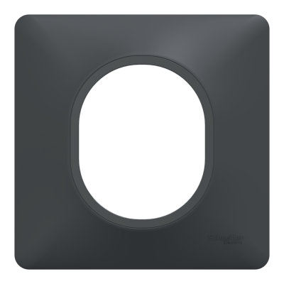OVALIS ANTHRACITE PLAQUE  1 POSTE