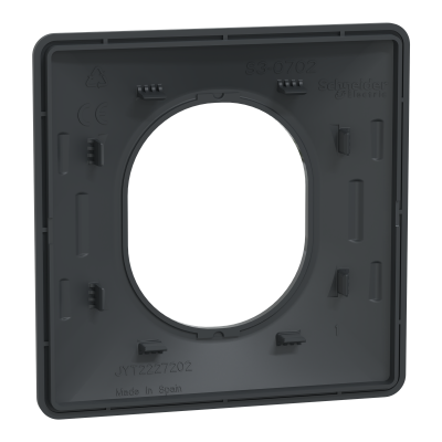 OVALIS ANTHRACITE PLAQUE  1 POSTE
