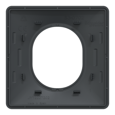 OVALIS ANTHRACITE PLAQUE  1 POSTE