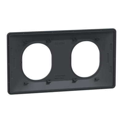 OVALIS ANTHRACITE PLAQUE  2 POSTES HORIZONTAL ENTRAXE 71MM