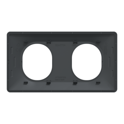 OVALIS ANTHRACITE PLAQUE  2 POSTES HORIZONTAL ENTRAXE 71MM