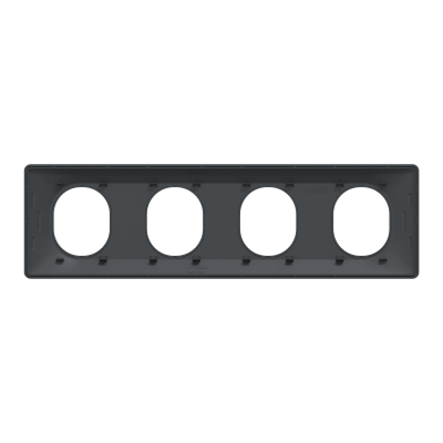 OVALIS ANTHRACITE PLAQUE  4 POSTES HORIZONTAL ENTRAXE 71MM