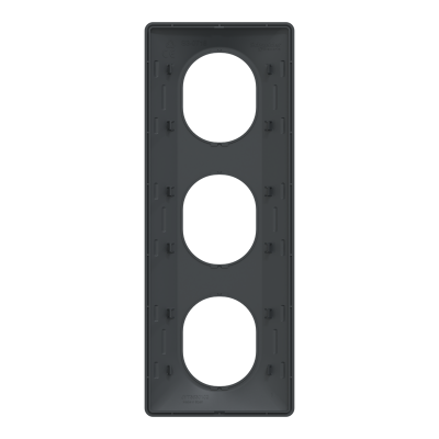 OVALIS ANTHRACITE PLAQUE  3 POSTES VERTICAL ENTRAXE 71MM