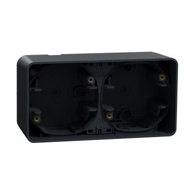 MUREVA ANTHRACITE COMPOSABLE SAILLIE BOITIER 2P HORIZONTAL IP55 IK07