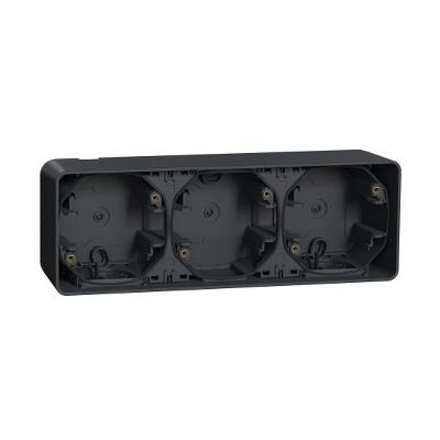 MUREVA ANTHRACITE COMPOSABLE SAILLIE BOITIER 3P HORIZONTAL IP55 IK07