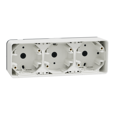 MUREVA BLANC COMPOSABLE SAILLIE BOITIER 3P HORIZONTAL IP55 IK07