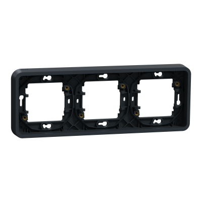 MUREVA ANTHRACITE COMPOSABLE ENCASTRE CADRE 3P HORIZONTAL IP44 IK08