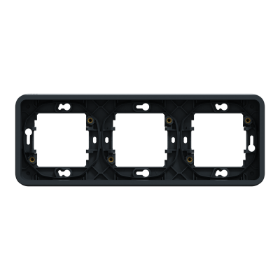 MUREVA ANTHRACITE COMPOSABLE ENCASTRE CADRE 3P HORIZONTAL IP44 IK08