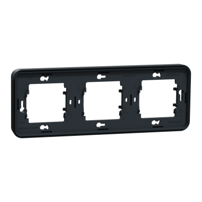 MUREVA ANTHRACITE COMPOSABLE ENCASTRE CADRE 3P HORIZONTAL IP44 IK08