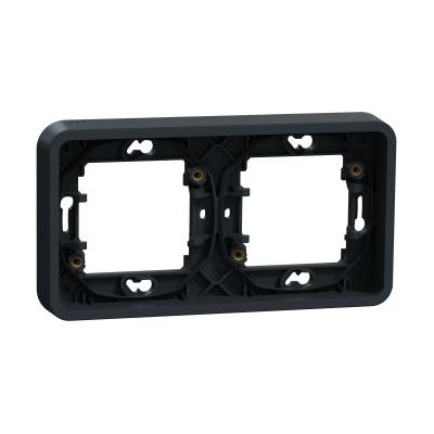 MUREVA ANTHRACITE COMPOSABLE ENCASTRE CADRE 2P HORIZONTAL IP44 IK08