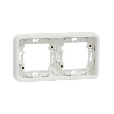 MUREVA BLANC COMPOSABLE ENCASTRE CADRE 2P HORIZONTAL IP44 IK08