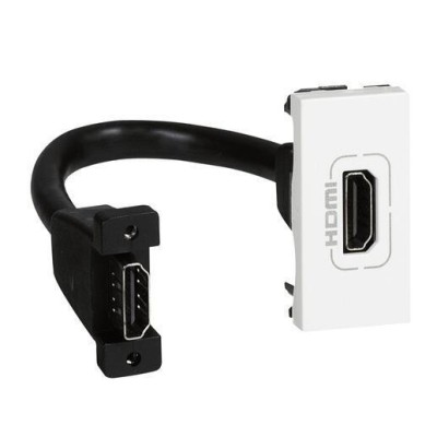MOSAIC PRISE HDMI PRECONNECTORISEE  1M BLANC