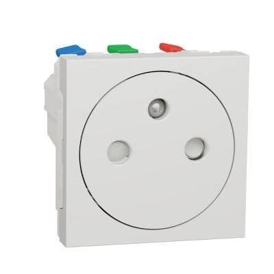 NEW UNICA BLANC PC 2P+T 16A 250V 2M AFFLEURANTE 90°