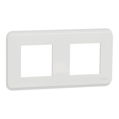 NEW UNICA PRO BLANC PLAQUE 2 POSTES (2 x 2 modules)