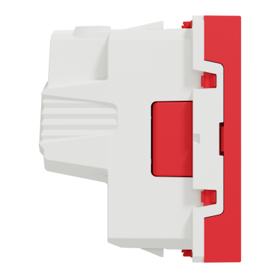 NEW UNICA ROUGE PC 2P+T 16A 250V 2M 90° A DETROMPAGE SPECIAL GOULOT