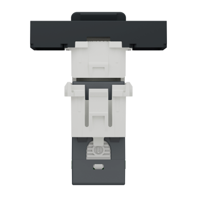 NEW UNICA ANTHRACITE PRISE RJ45 CAT.6 FTP 2M