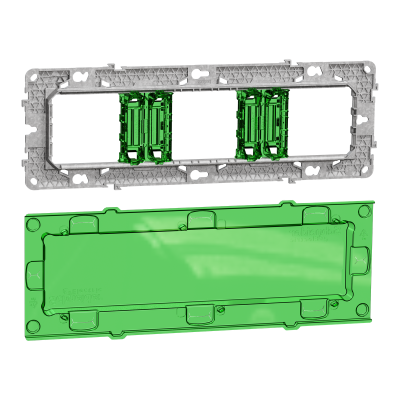 NEW UNICA SUPPORT ZAMAK 3 POSTES 6-8 MODULES + CAPOT PROTECTION