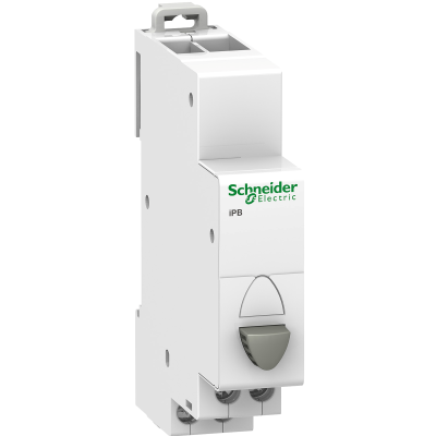 BOUTON POUSSOIR IPB SIMPLE GRIS 1NO +1NF 20A 230V