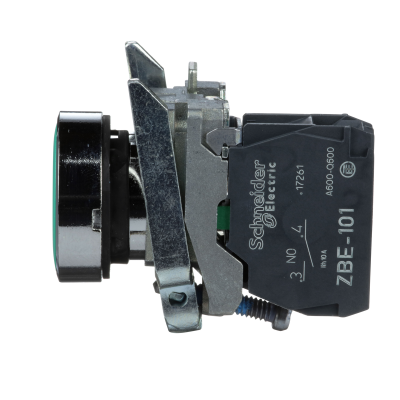 BOUTON POUSSOIR A IMPULSION Ø22 VERT 1F