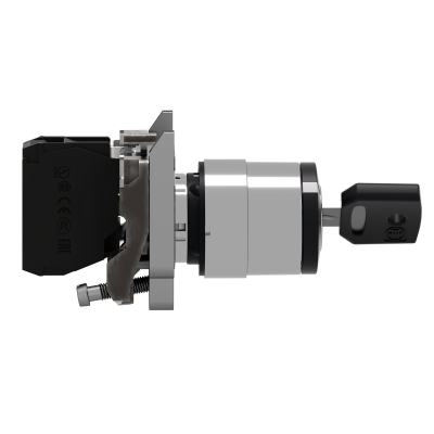 BOUTON A CLE 455 HARMONY XB4 Ø22 2 POS.FIX. RETR. G 1F VIS 