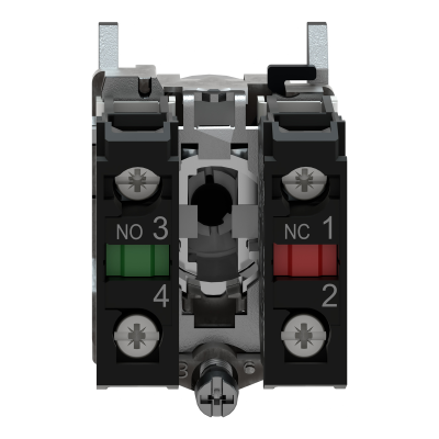 BOUTON TOURNANT NOIR Ø22 2 POS.FIXES 1O+1F