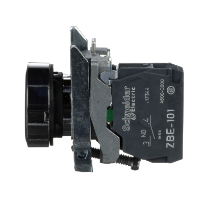 BOUTON POUSSOIR A IMPULSION Ø22 NOIR 1F