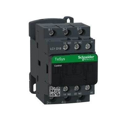 CONTACTEUR LC1D18P7 18A 1F+1O 230V 50/60 HZ