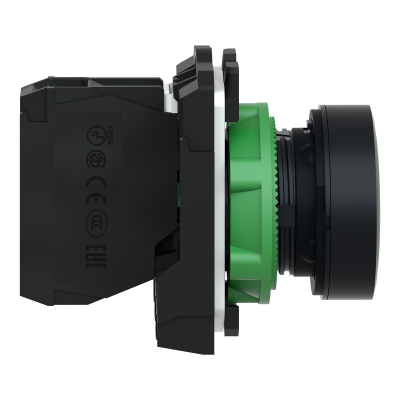 BOUTON POUSSOIR HARMONY XB5 AFFLEURANT 1F Ø22 VERT