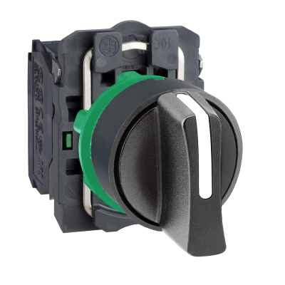 BOUTON TOURNANT HARMONY XB5 2 POS.A RAP. 1F Ø22 NOIR