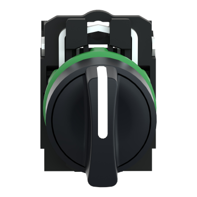BOUTON TOURNANT HARMONY XB5 3 POS.A RAP. 2F Ø22 NOIR
