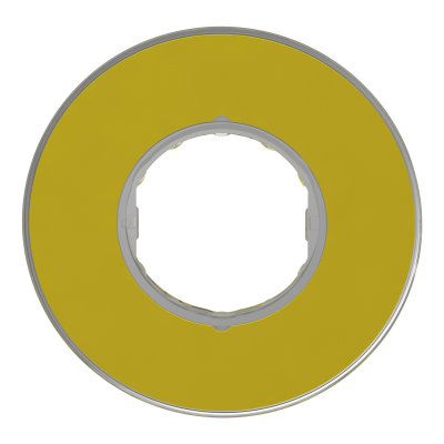 ETIQUETTE HARMONY ARRET URGENCE CIRCULAIRE JAUNE 3D Ø60