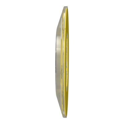 ETIQUETTE HARMONY ARRET URGENCE CIRCULAIRE JAUNE 3D Ø60