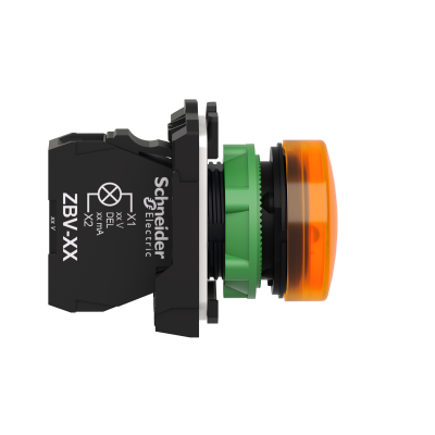 VOYANT ROND HARMONY XB5 JAUNE LED 230V IP66 Ø22
