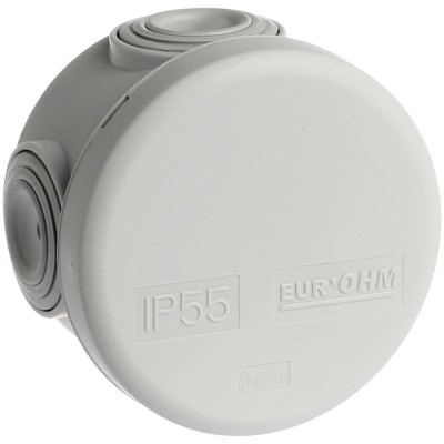 BOITE DERIVATION RONDE Ø80X40 4 ENTREES - IP55 - 960°C