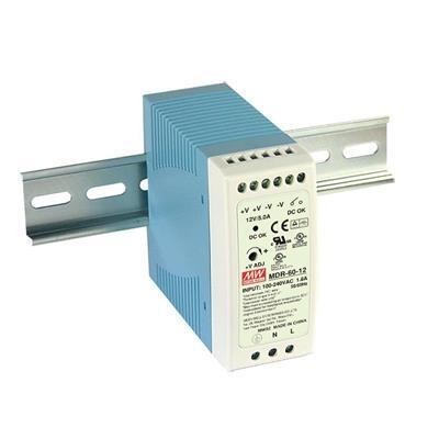 ALIMENTATION RAIL DIN MDR 60W VE 85~264VAC VS 24VDC/2,5A MEANWELL