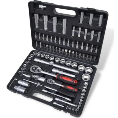 COFFRET DOUILLES 1/2" - 1/4" - 94 PIECES METALWORKS