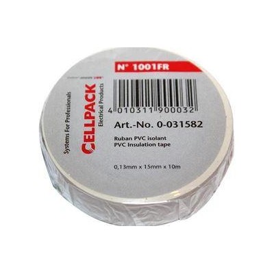 RUBAN ISOL.ADHESIF BLANC 0,13x15mm - 10m
