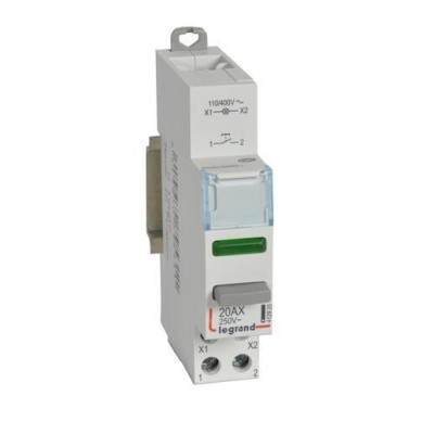 BOUTON POUSSOIR CX³ 20A 1 NO + VOYANT LED VERT