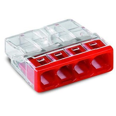 WAGO MINI BORNE CONNEXION RAPIDE 4x2.5MM² (Boite 100 bornes)