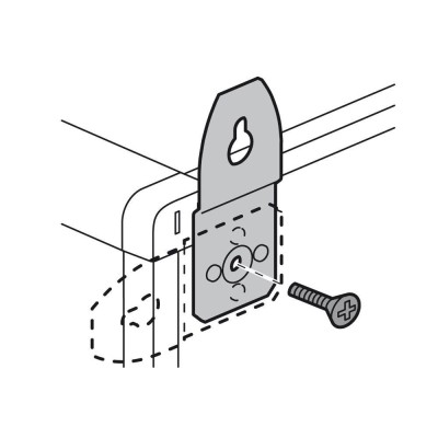 JEU DE 4 PATTES DE FIXATION MURALE XL³800 - XL³400 - XL³160  
