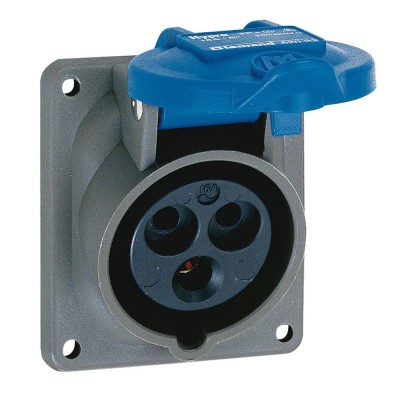 HYPRA PRISE FIXE IP44 16A - 200-250VCA 2P+T PLASTIQUE