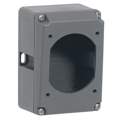 HYPRA BOITIER REVERSIBLE SIMPLE POUR PRISE 2P+T IP44, IP66/67-55 16A 